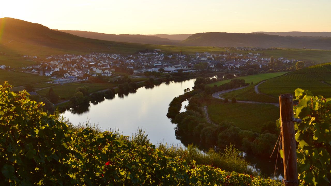 Ansicht Leiwen am Abend